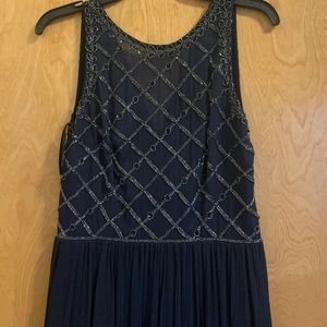 Adrianna Papell Navy Beaded Dress